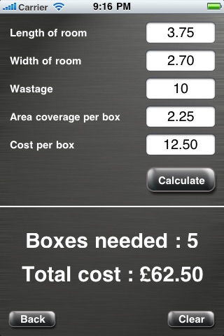 Laminate Flooring Calculator screenshot 3