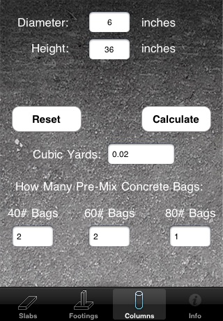 Concrete Calc Mobile screenshot 3