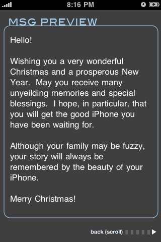 Holiday MSG screenshot 4