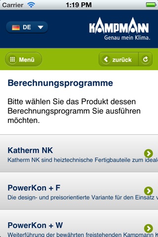 Kampmann App screenshot 3