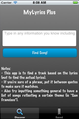 MyLyrics Plus - L'applicazione per trovare una canzone dal testo screenshot 2