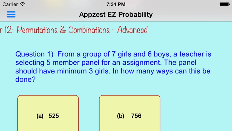 EZ Permutations Combinations & Probability Lite screenshot-4