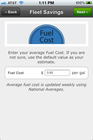 Descartes Fleet Fuel Savings and Carbon Emissions Calculator screenshot 3