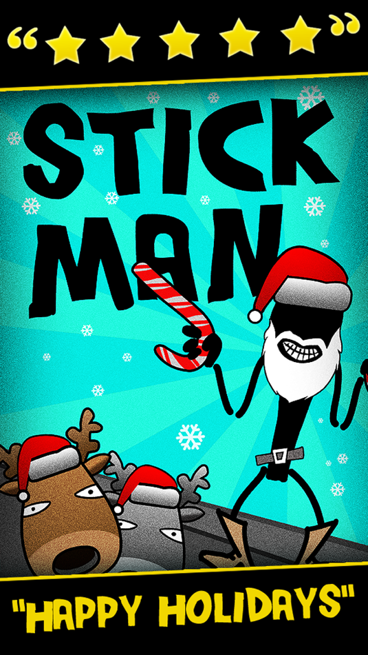 A Stickman Santa Stampede Christmas Reindeer Run Free Games for the Holidays! - 1.0 - (iOS)