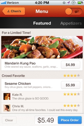 FoodRun Takeout screenshot 3