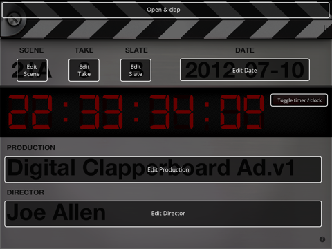 Screenshot #5 pour Digital Clapperboard - Timecode Sync and Video Slate