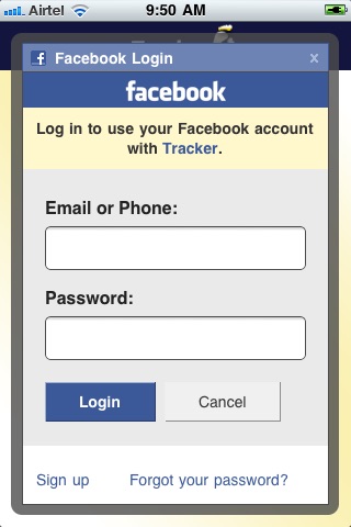 FBTracker screenshot 2