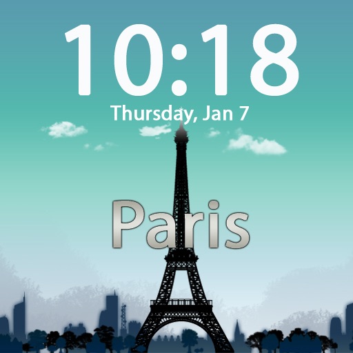 Clockscapes Paris - Animated Clock Display icon