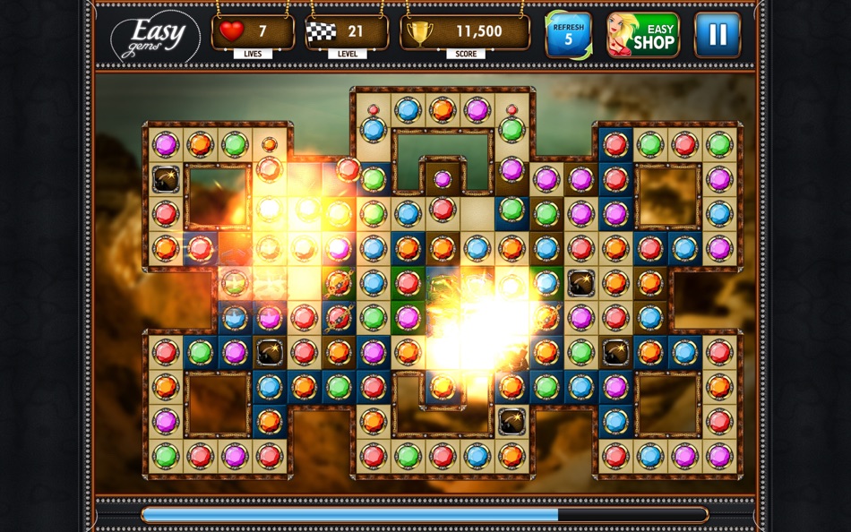 #5. Easy Gems: Amazing Match 3 Puzzle (macOS) Av: Aliaksandr Branavets