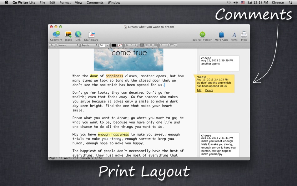 #3. Go Writer Lite (macOS) 由: Hong Chen
