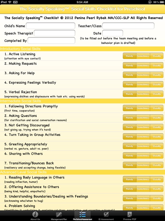 Socially Speaking™ App for Social Skills Building in Young Children with Autism and Special Needs