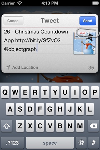 Christmas Countdown Free -  Snow Globe with Christmas Music screenshot 4