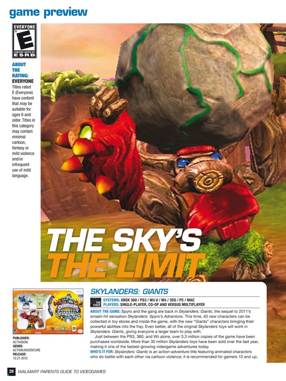 Walmart Parents Guide to Videogames Magazine