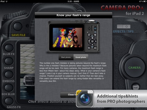 Camera PRO LITE for iPad 2 screenshot 3