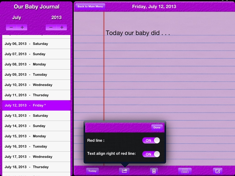 Our Baby Journal