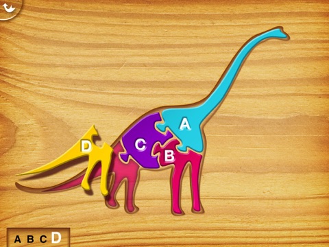 Screenshot #6 pour Mes Premiers Puzzles en Bois : les Dinosaures - Un jeu gratuit de Puzzle pour Enfants pour Apprendre l'Alphabet