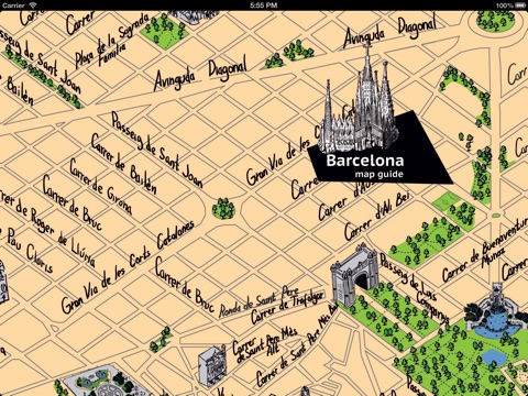 Barcelona Offline Map Guide for iPad Free screenshot 3
