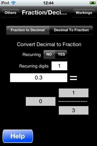 Fractions/Decimals/Fractions screenshot 3