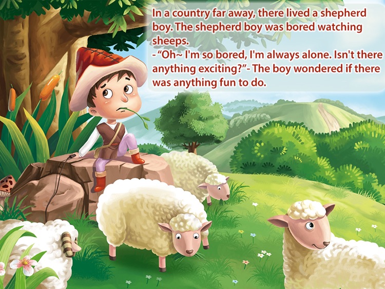 THE BOY WHO CRIED WOLF - Children's stories, folktales, fairy tales and fables.