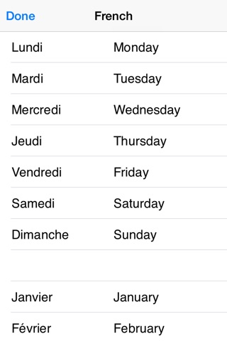 Days of the Week and Months of the Year in 7 Languages - from Monday to December screenshot 4