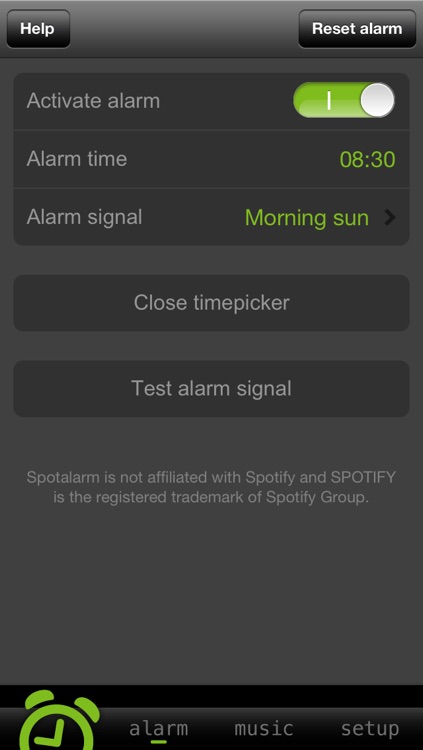 Spotalarm for Spotify and YouTube