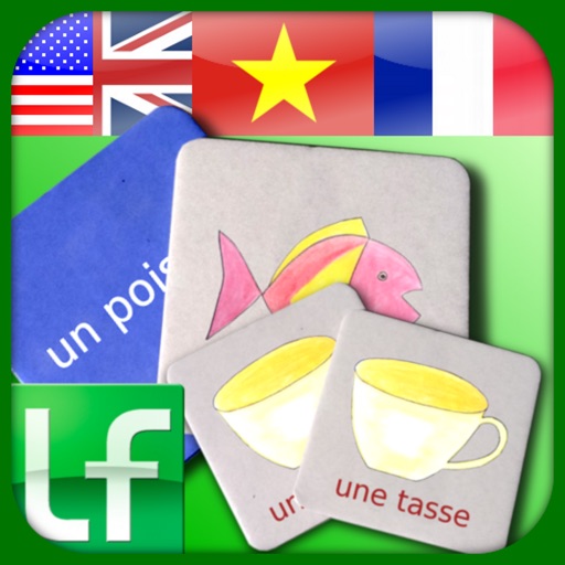 Learn Friends' Card Matching Game - Vietnamese, French and English icon