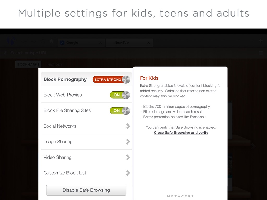 Safe Browsing for iPad with Parental Controls screenshot 2