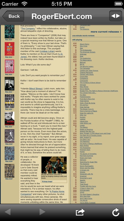 Roger Ebert's Great Movies screenshot-4