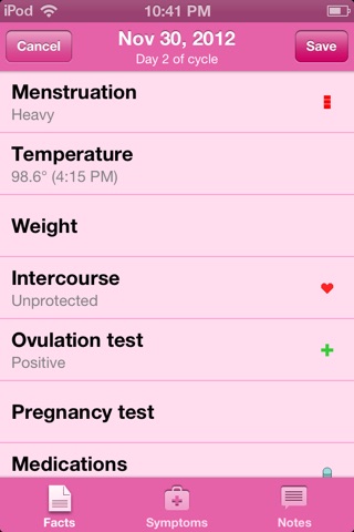 Menstrual Calendar screenshot 2