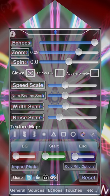 iBeams - Interactive Effects and Music Visualizer