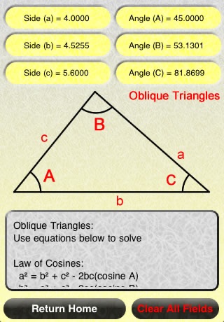 Interactive Trigonometry Calculator screenshot 3