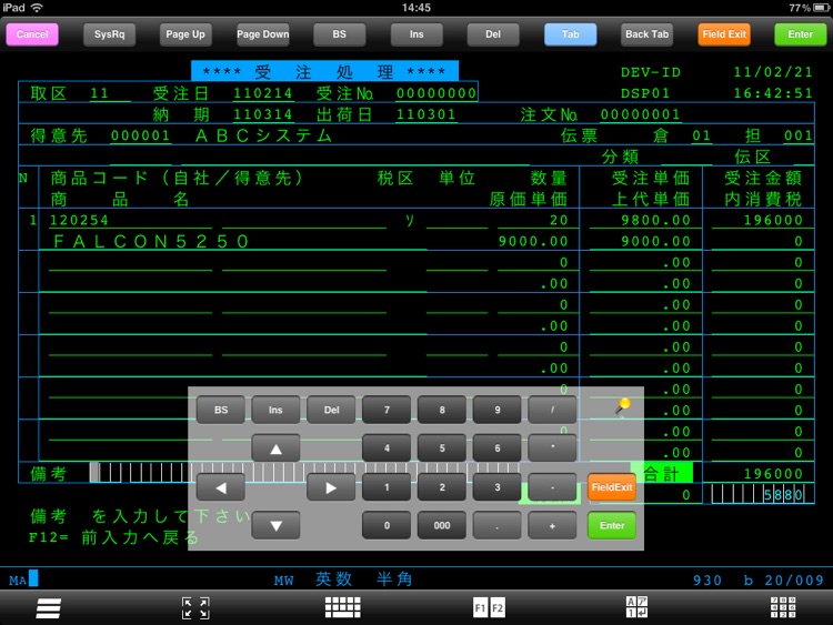 FALCON 5250 for iPad コーポレイト