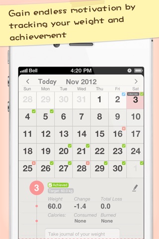 Journie Weight - A Girly Weight Tracker screenshot 2