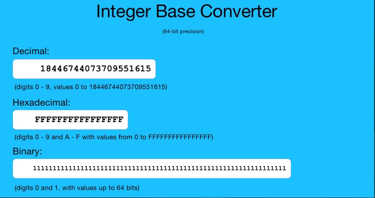 Integer Base Converter