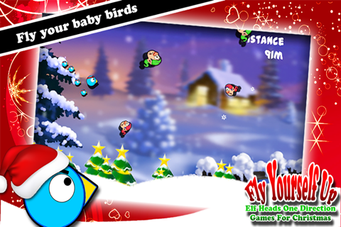 Fly Yourself Up - Elf Heads One Direction Games for Christmas screenshot 2