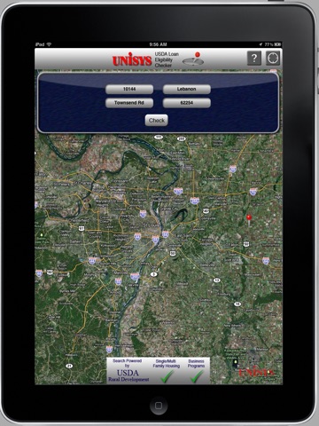 Unisys USDA Loan Eligibility Checker HD screenshot 2
