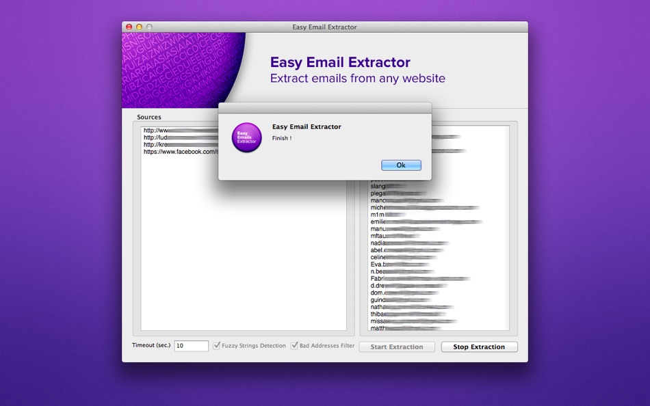 #4. Easy Email Extractor (macOS) 来自: Benjamin Lambinet
