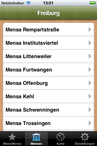 Mensa Freiburg screenshot 2