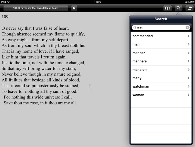 Shakespeare: Sonnets for iPad screenshot-3