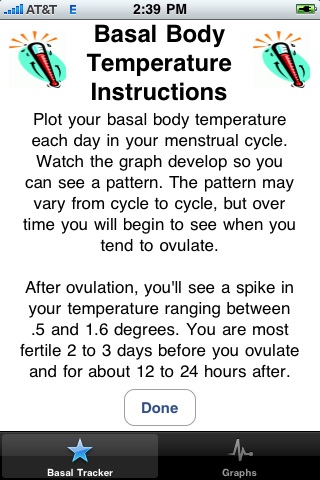 Basal Body Temperature Tracker screenshot 2