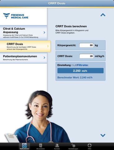 Akutdialyse Kalkulatoren HD screenshot 2