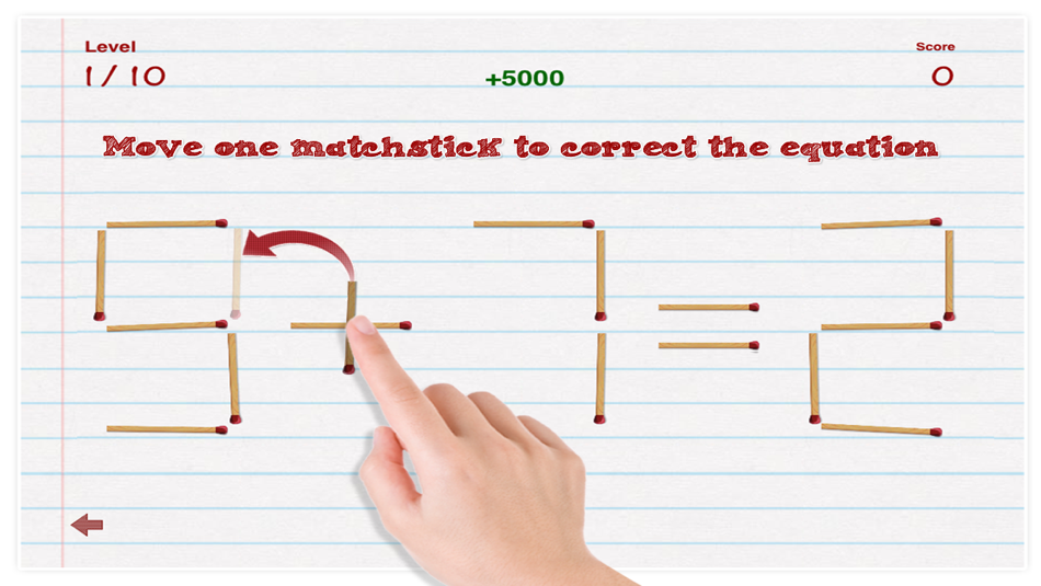 #2. Matchmatics Lite - The Matchstick Math Puzzle Game (iOS) 由: Picasso Interactive