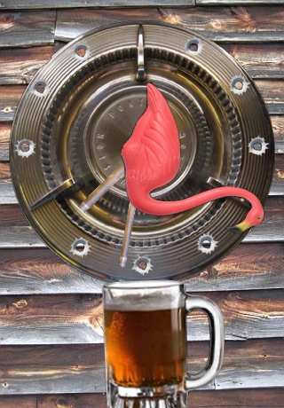 Flamingo Redneck Pendulum Clock screenshot 2