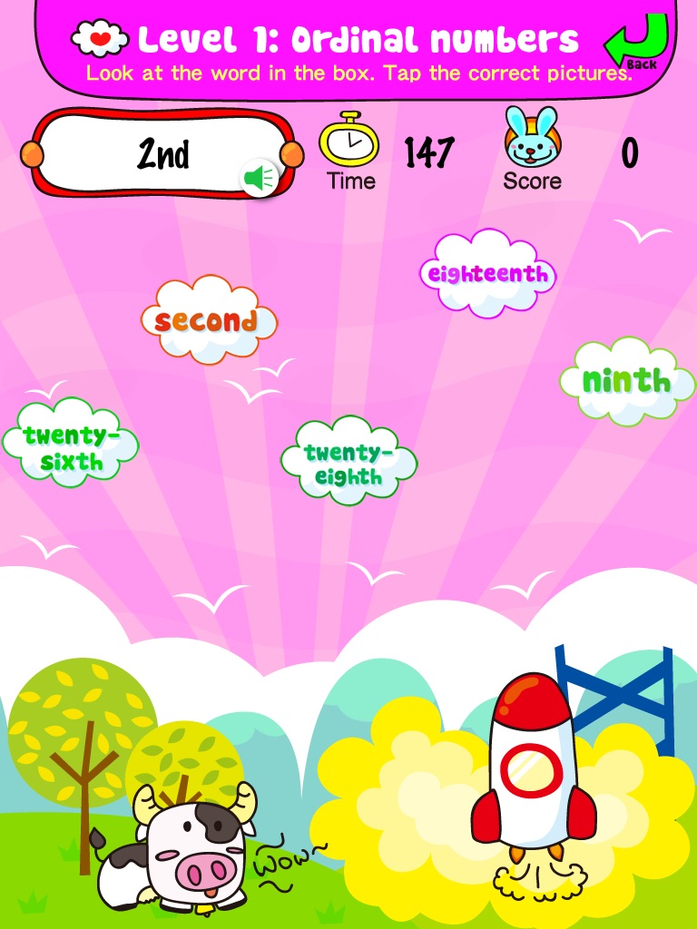 Vocabulary Catcher 4 - Ordinal numbers, Price and Number review screenshot 2