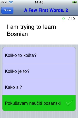 Pocket Polyglot. Bosnian screenshot 3