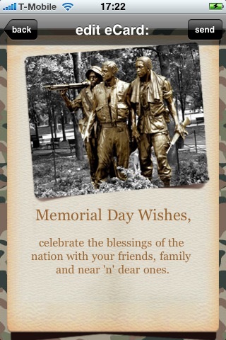 eCards - Memorial Day screenshot 4