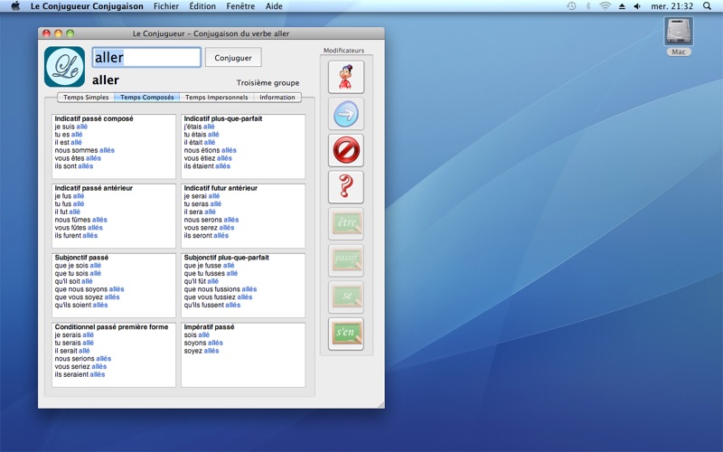 Le Conjugueur Conjugaison Screenshot