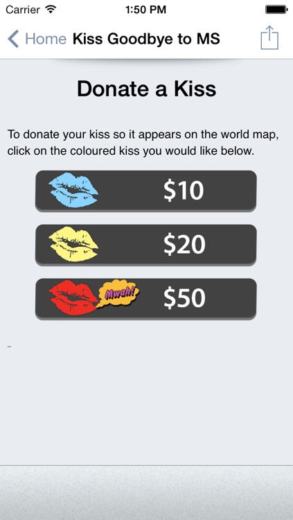 Kiss Goodbye to MS - donate to MS research and help us find a cure!