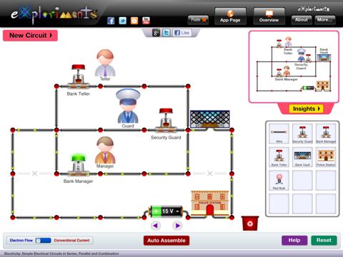 Exploriments: Electricity - Simple Electrical Circuits in Series, Parallel and Combination screenshot 3