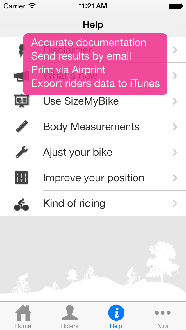 SizeMyBike Screenshot